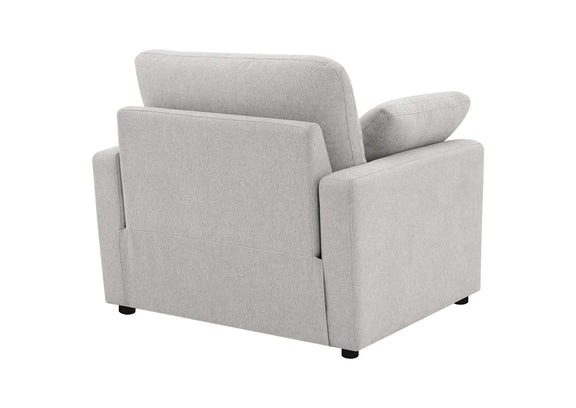 609563P Collins Upholstered Power Recliner Chair Grey