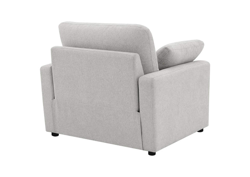 609563P Collins Upholstered Power Recliner Chair Grey