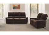 609571-S2 Navarro 2-piece Upholstered Reclining Sofa Set Dark Brown