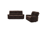 609571-S2 Navarro 2-piece Upholstered Reclining Sofa Set Dark Brown