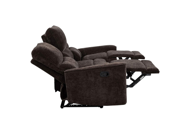 609571-S2 Navarro 2-piece Upholstered Reclining Sofa Set Dark Brown