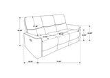 609571-S3 Navarro 3-piece Upholstered Reclining Sofa Set Dark Brown