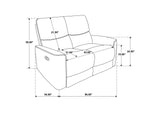 609571-S3 Navarro 3-piece Upholstered Reclining Sofa Set Dark Brown