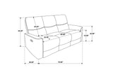 609571-S3 Navarro 3-piece Upholstered Reclining Sofa Set Dark Brown