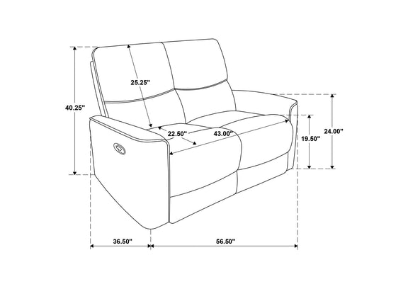 609571-S3 Navarro 3-piece Upholstered Reclining Sofa Set Dark Brown