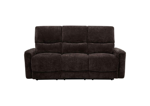 609571 Navarro Chenille Upholstered Reclining Sofa Dark Brown