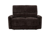 609572 Navarro Chenille Upholstered Reclining Loveseat Dark Brown