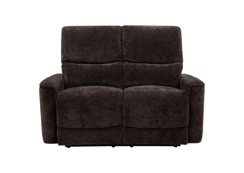 609572 Navarro Chenille Upholstered Reclining Loveseat Dark Brown