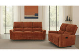 609574-S2 Navarro 2-piece Upholstered Reclining Sofa Set Orange