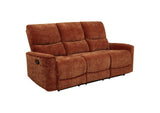 609574-S2 Navarro 2-piece Upholstered Reclining Sofa Set Orange