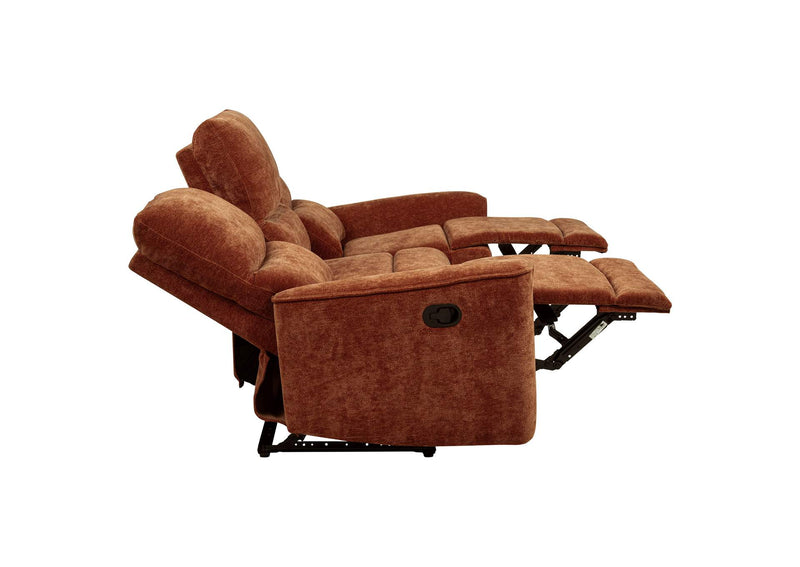 609574-S2 Navarro 2-piece Upholstered Reclining Sofa Set Orange