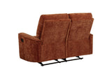 609574-S3 Navarro 3-piece Upholstered Reclining Sofa Set Orange
