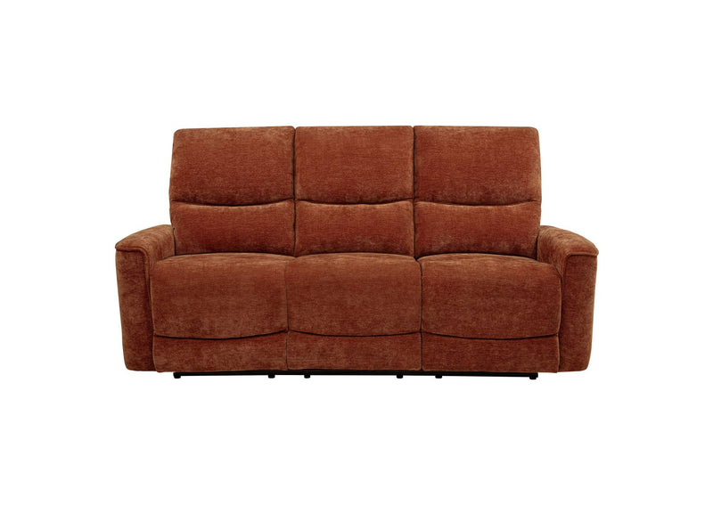 609574 Navarro Chenille Upholstered Reclining Sofa Burnt Orange