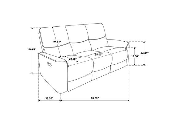 609574 Navarro Chenille Upholstered Reclining Sofa Burnt Orange