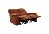 609575 Navarro Chenille Upholstered Reclining Loveseat Burnt Orange