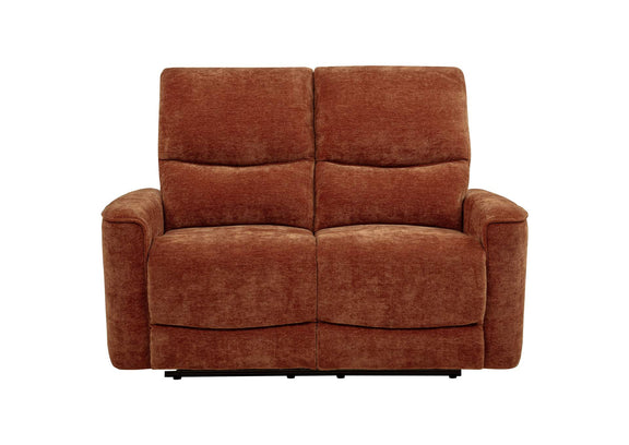 609575 Navarro Chenille Upholstered Reclining Loveseat Burnt Orange