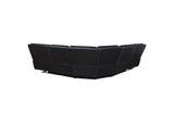 609610PP Hewitt Leather Dual Power Reclining Sectional Sofa Black