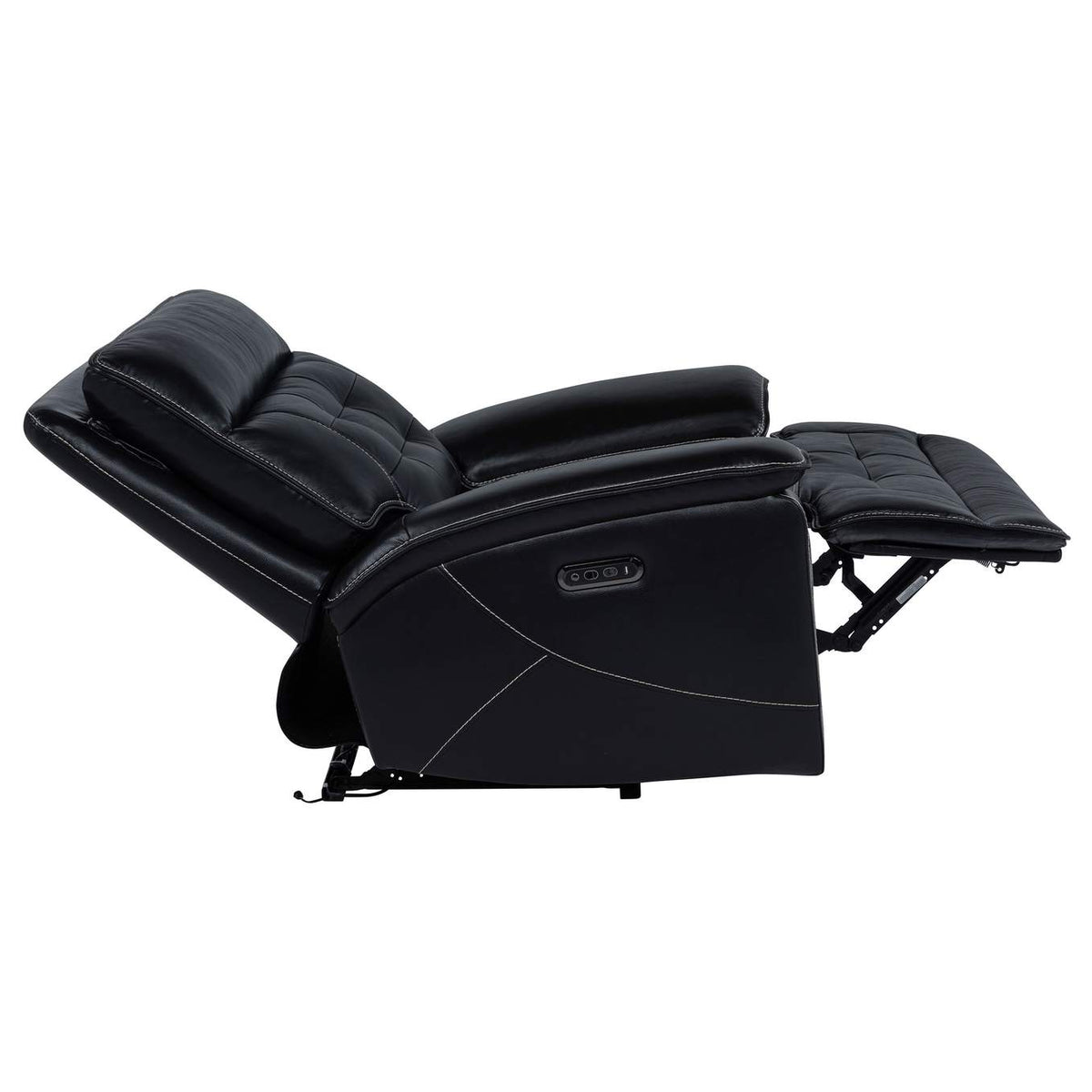 609613PP Hewitt Leather Upholstered Dual Power Recliner Chair Black