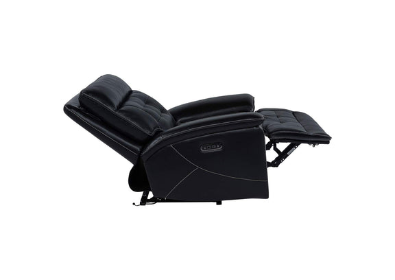 609613PP Hewitt Leather Upholstered Dual Power Recliner Chair Black