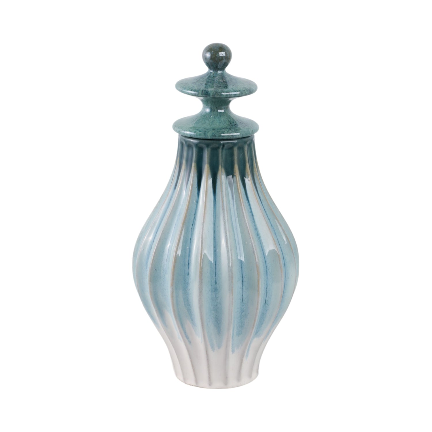 Astoria Small Lidded Jar - Light Blue