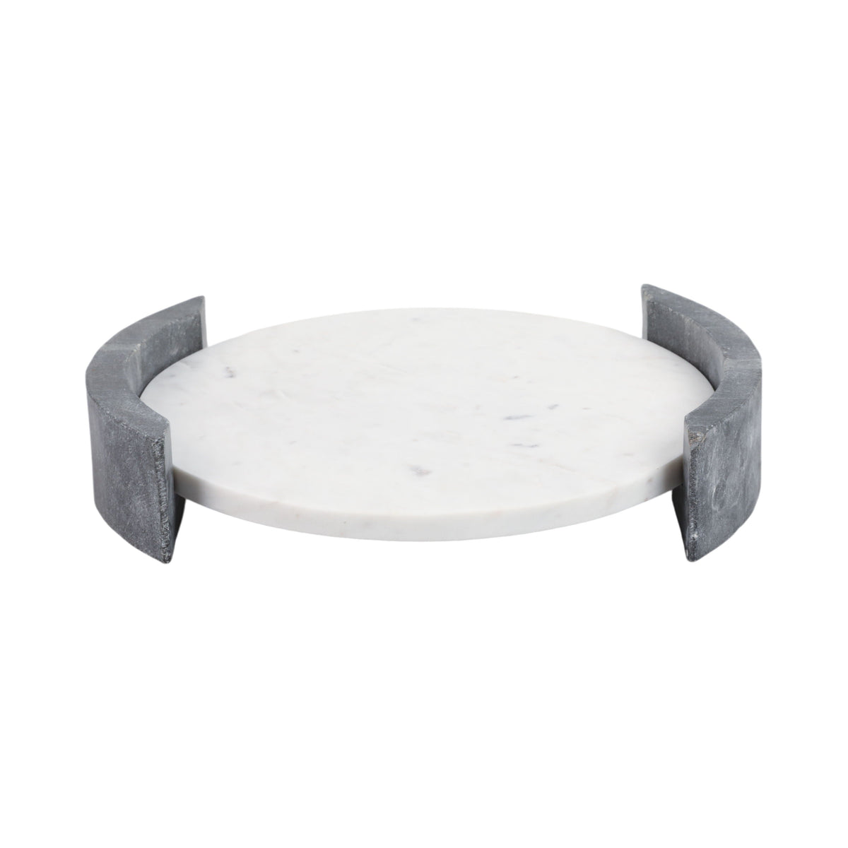 Harding Marble Tray - Gray / White