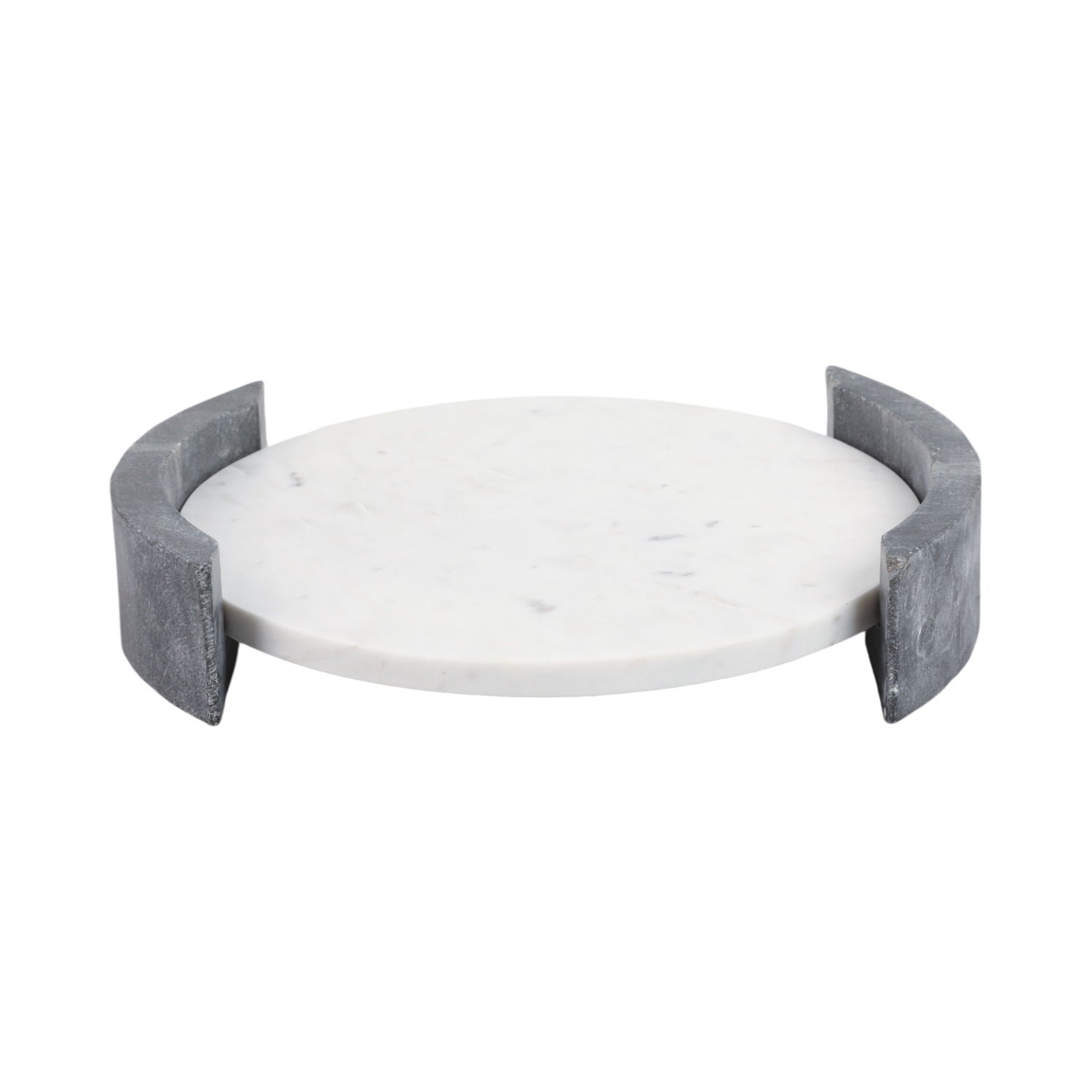 Harding Marble Tray - Gray / White