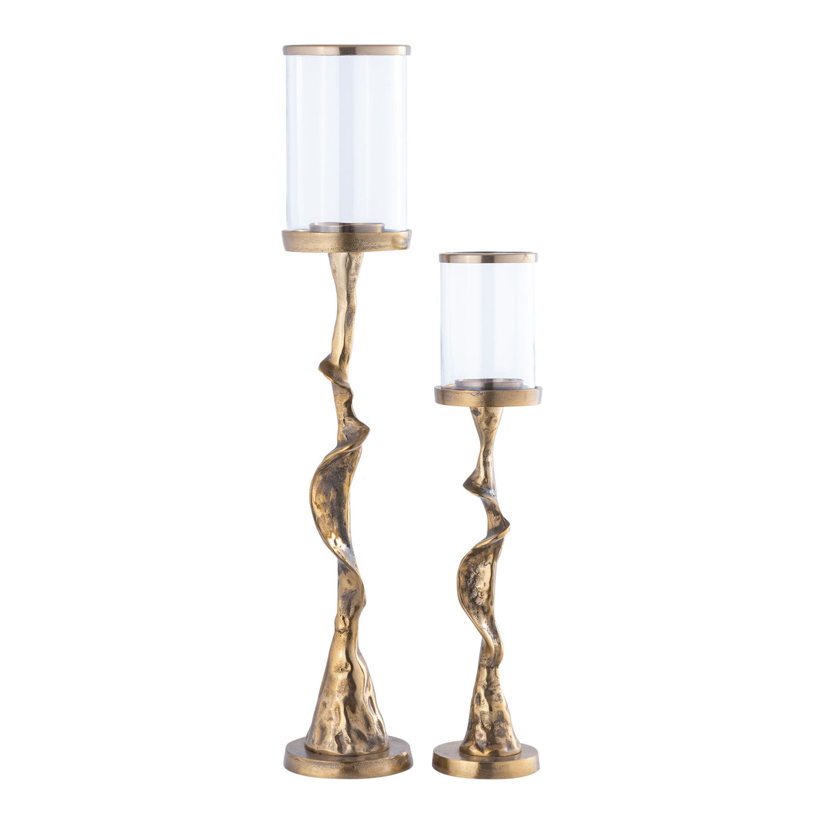 21" / 30" Tamaha Branch Candle Holders (Set of 2) - Gold