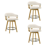 Callah - Contemporary Natural Wood Counter Height Kitchen Bar Stool