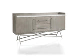 3N2578 Coral Marble Top Rectangular Sideboard In Antique Grey
