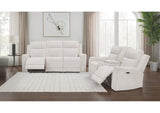 610151P-S2 Kennett 2-piece Chenille Power Reclining Sofa Set Ivory