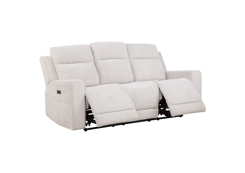 610151P-S2 Kennett 2-piece Chenille Power Reclining Sofa Set Ivory