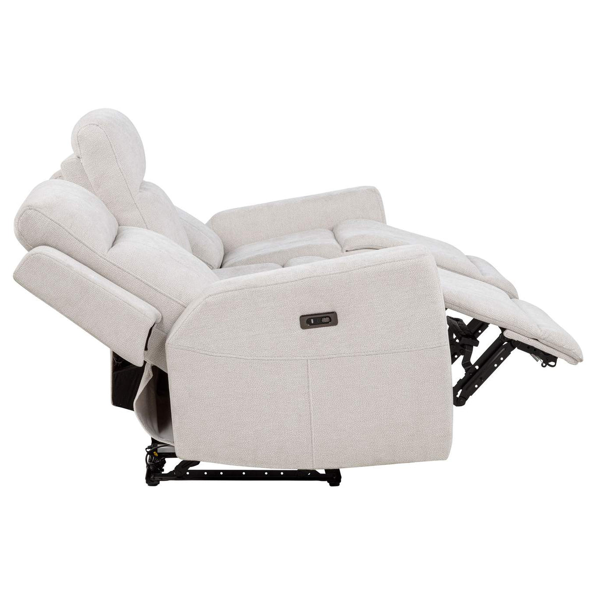 610151P-S2 Kennett 2-piece Chenille Power Reclining Sofa Set Ivory