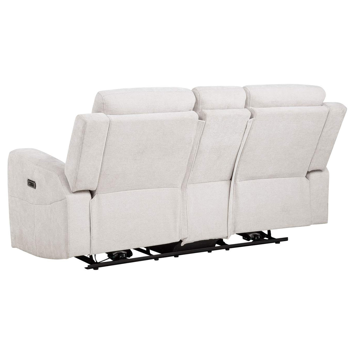 610151P-S2 Kennett 2-piece Chenille Power Reclining Sofa Set Ivory