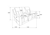 610151P-S2 Kennett 2-piece Chenille Power Reclining Sofa Set Ivory