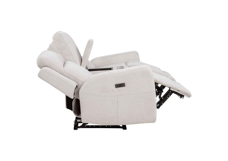 610151P-S3 Kennett 3-piece Chenille Power Reclining Sofa Set Ivory