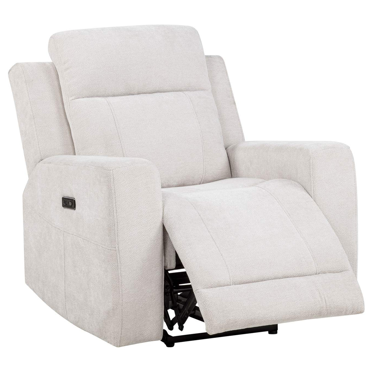 610151P-S3 Kennett 3-piece Chenille Power Reclining Sofa Set Ivory