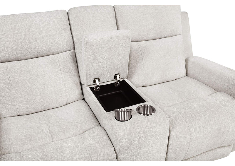 610151P-S3 Kennett 3-piece Chenille Power Reclining Sofa Set Ivory
