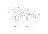 610151P-S3 Kennett 3-piece Chenille Power Reclining Sofa Set Ivory