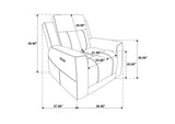 610151P-S3 Kennett 3-piece Chenille Power Reclining Sofa Set Ivory
