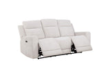 610151P Kennett Chenille Upholstered Power Reclining Sofa Ivory