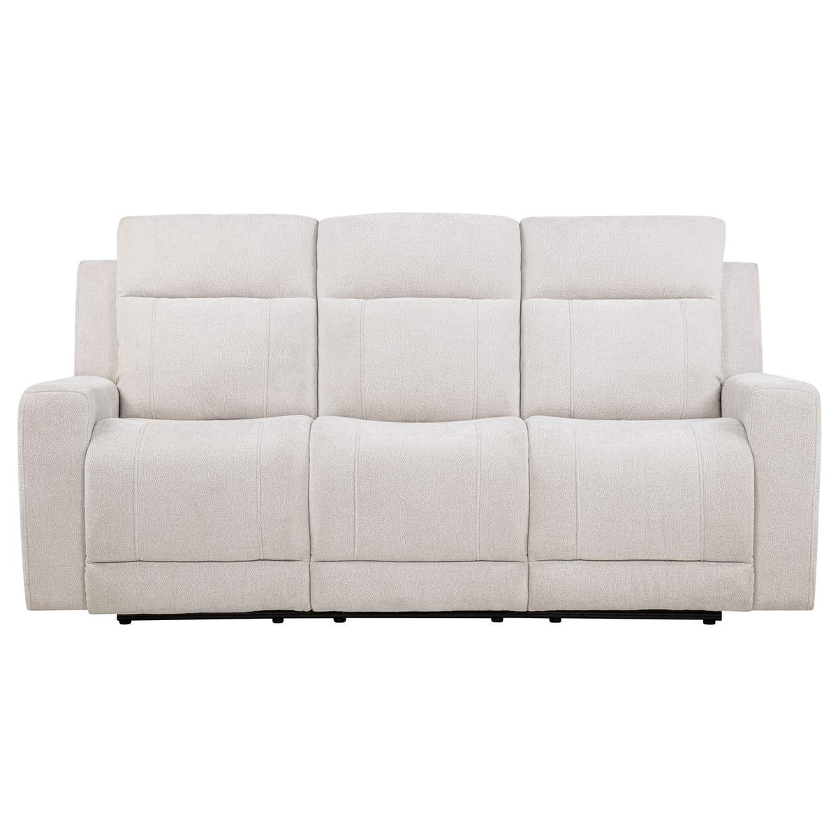 610151P Kennett Chenille Upholstered Power Reclining Sofa Ivory