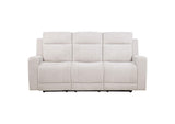610151P Kennett Chenille Upholstered Power Reclining Sofa Ivory