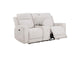 610152P Kennett Chenille Upholstered Power Reclining Loveseat Ivory