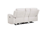 610152P Kennett Chenille Upholstered Power Reclining Loveseat Ivory
