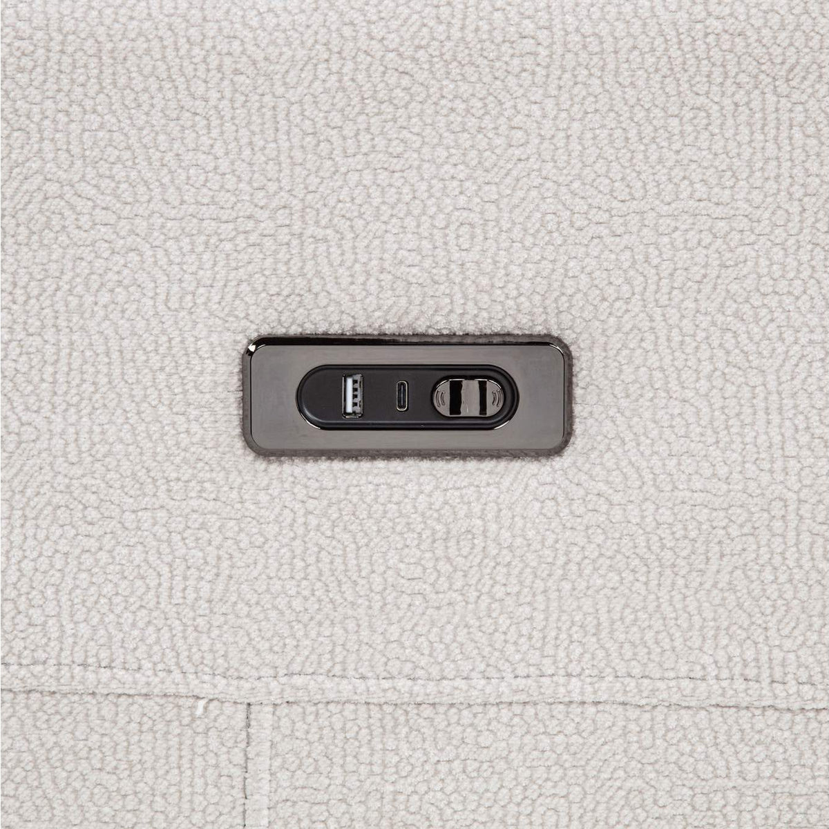 610152P Kennett Chenille Upholstered Power Reclining Loveseat Ivory