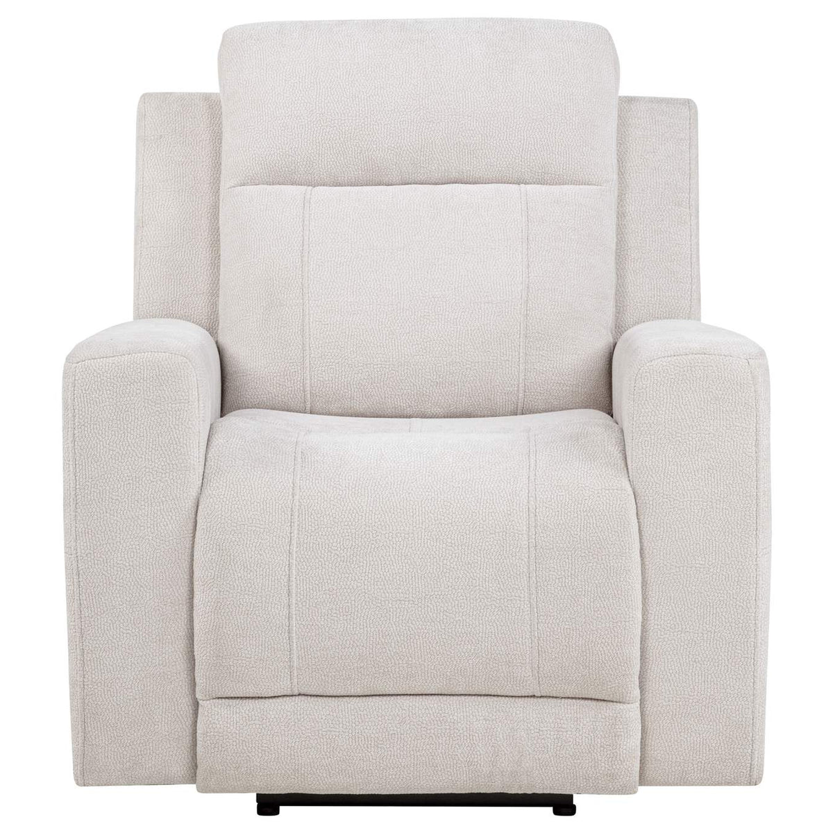 610153P Kennett Chenille Upholstered Power Recliner Chair Ivory