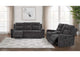 610154P-S2 Kennett 2-piece Chenille Power Reclining Sofa Set Dark Grey