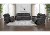 610154P-S3 Kennett 3-piece Chenille Power Reclining Sofa Set Dark Grey