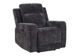 610154P-S3 Kennett 3-piece Chenille Power Reclining Sofa Set Dark Grey
