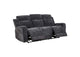610154P Kennett Chenille Upholstered Power Reclining Sofa Dark Grey